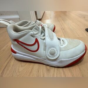 Nike Kids white and Red Sneakers